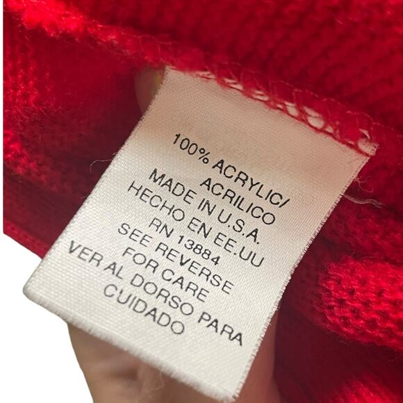 Izod Men's Preppy V-Neck Sweater Retro Collegiate Grandpa Mr Rogers Red Size XXL - Picture 7 of 7